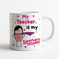 Gift For Teacher Mug Thank You Gift My Superhero Teacher Present