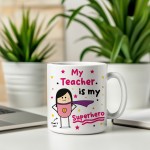 Gift For Teacher Mug Thank You Gift My Superhero Teacher Present