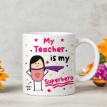 Gift For Teacher Mug Thank You Gift My Superhero Teacher Present