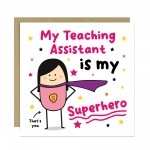 Card For Teaching Assistant Thank You Card My Superhero Card