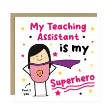Card For Teaching Assistant Thank You Card My Superhero Card