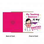 Card For Teaching Assistant Thank You Card My Superhero Card