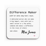 Gift For Teacher Personalised Coaster For Teacher Appreciation