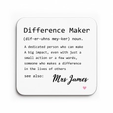 Gift For Teacher Personalised Coaster For Teacher Appreciation