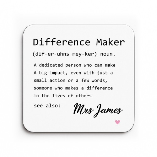 Gift For Teacher Personalised Coaster For Teacher Appreciation