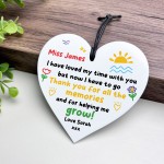 Gift For Teacher Nursery Teacher Heart Plaque Personalised
