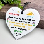 Gift For Teacher Nursery Teacher Heart Plaque Personalised