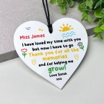 Gift For Teacher Nursery Teacher Heart Plaque Personalised