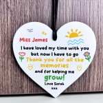 Gift For Teacher Nursery Teacher Heart Plaque Personalised