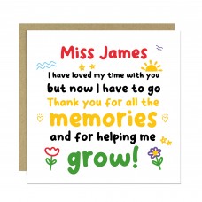 Personalised Teacher Appreciation Card For Teacher Thank You