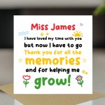 Personalised Teacher Appreciation Card For Teacher Thank You