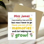 Personalised Teacher Appreciation Card For Teacher Thank You