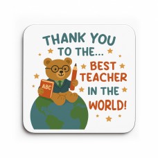 Teacher Thank You Coaster Best Teacher Coaster Appreciation Gift