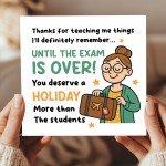 Funny Card For Teacher Teacher Appreciation Card Thank You