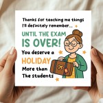 Funny Card For Teacher Teacher Appreciation Card Thank You