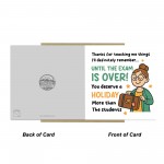 Funny Card For Teacher Teacher Appreciation Card Thank You