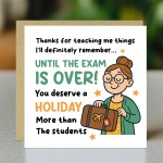 Funny Card For Teacher Teacher Appreciation Card Thank You