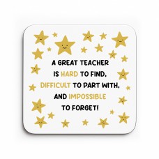 Gift For Teacher Great Teacher Coaster Teacher Appreciation Gift