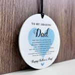 Fathers Day Amazing Dad Hanging Plaque Gift For Dad From Kids