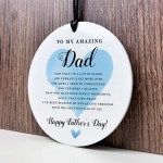 Fathers Day Amazing Dad Hanging Plaque Gift For Dad From Kids