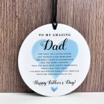 Fathers Day Amazing Dad Hanging Plaque Gift For Dad From Kids
