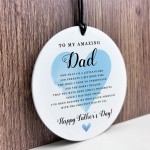Fathers Day Amazing Dad Hanging Plaque Gift For Dad From Kids