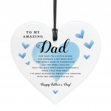 Dad Fathers Day Hanging Heart Gift For Dad From Daughter Son