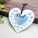 Dad Fathers Day Hanging Heart Gift For Dad From Daughter Son