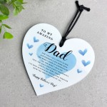 Dad Fathers Day Hanging Heart Gift For Dad From Daughter Son