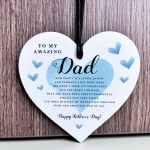 Dad Fathers Day Hanging Heart Gift For Dad From Daughter Son