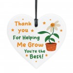 Gift For Teacher Thank You For Helping Me Grow Hanging Heart