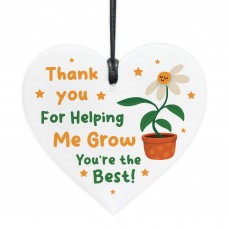 Gift For Teacher Thank You For Helping Me Grow Hanging Heart