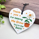 Gift For Teacher Thank You For Helping Me Grow Hanging Heart