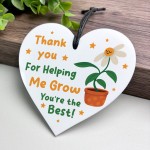 Gift For Teacher Thank You For Helping Me Grow Hanging Heart