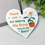 Gift For Teacher Thank You For Helping Me Grow Hanging Heart