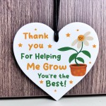 Gift For Teacher Thank You For Helping Me Grow Hanging Heart