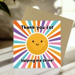 Teacher Thank You Card From Children Teacher Appreciation Card