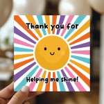 Teacher Thank You Card From Children Teacher Appreciation Card