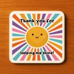Thank You Gift For Teacher Keepsake Helping Me Shine