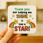 Teacher Keepsake Helping Me Shine Coaster Teacher Appreciation