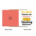 Special Card For Teacher Assistant YOU RULE Card Thank You Card