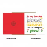 Teacher Appreciation Card For Teacher Thank You Teacher Cards