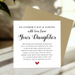 Fathers Day Card From Daughter Happy Fathers Day 145x145mm Card