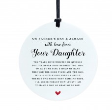 Fathers Day Gift From Your Daughter Hanging Plaque For Dad