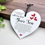 Fathers Day Gift From Son White Hanging Heart Gift For Dad