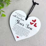 Fathers Day Gift From Son White Hanging Heart Gift For Dad
