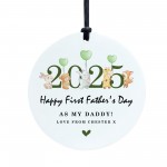First Fathers Day Personalised Hanging Plaque Gift For Daddy 1st