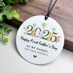 First Fathers Day Personalised Hanging Plaque Gift For Daddy 1st