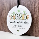 First Fathers Day Personalised Hanging Plaque Gift For Daddy 1st