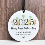 First Fathers Day Personalised Hanging Plaque Gift For Daddy 1st